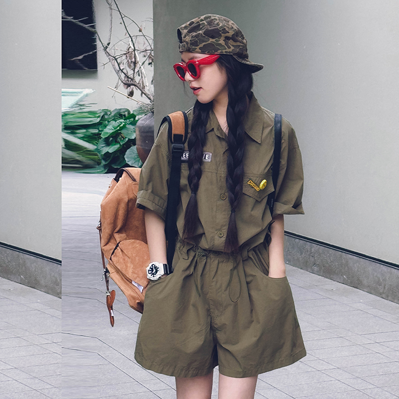 冷大娘夏季男女中大童连体衣