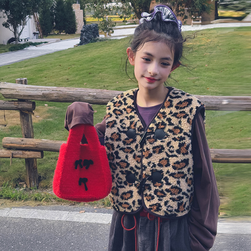 冷大娘男女秋冬夹棉毛毛马甲外套