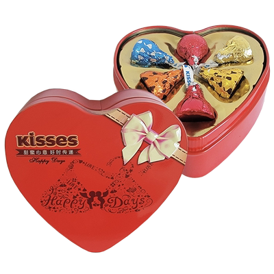 好时牛奶巧克力6-16粒铁盒礼盒装