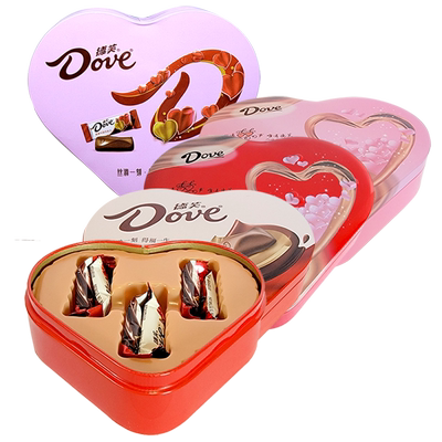 德芙巧克力喜糖礼盒装铁盒装心形