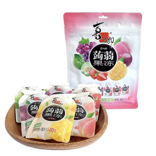 喜之郎蒟蒻果冻0脂肪6口味混合袋装400g休闲零食品婚庆结婚喜糖