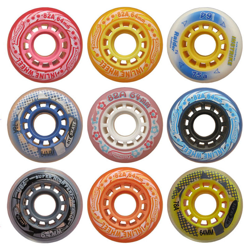 64mm轮滑鞋PU静音橡胶轮子