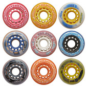 PU轮64mm橡胶轮弹性静音直排轮子 滑冰鞋 轮滑鞋 轮子配件儿童溜冰鞋