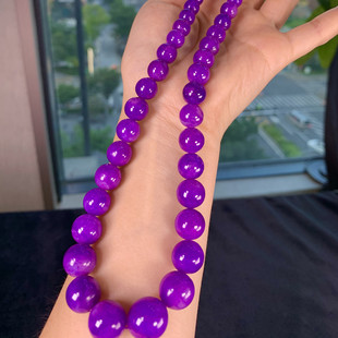 果冻皇家紫舒俱来项链 凝胶紫舒俱来项链 天然南非老矿料舒俱来