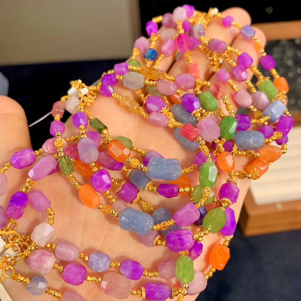 潮生石舒俱来糖果钻石手串 南非老矿料 桃红 皇家紫灭霸橘  多宝,珠宝/钻石/翡翠,手饰,淘宝优惠券,粉丝福利购,淘宝优惠卷