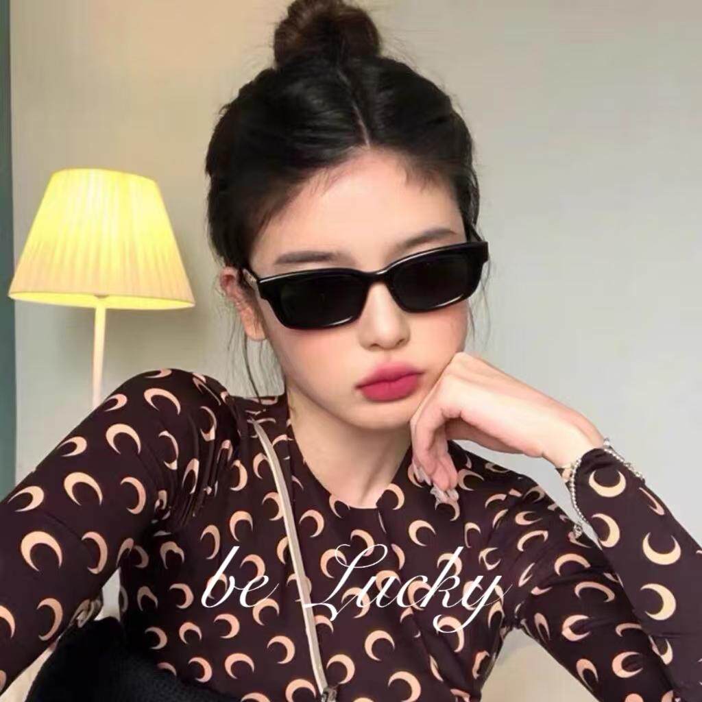 jennie同款复古猫眼墨镜女潮GM高级感长方形街拍显脸小太阳眼镜女