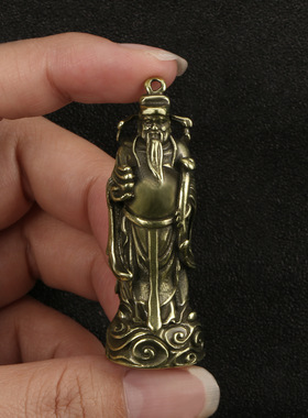 古铜黄铜财神像摆件家居饰品