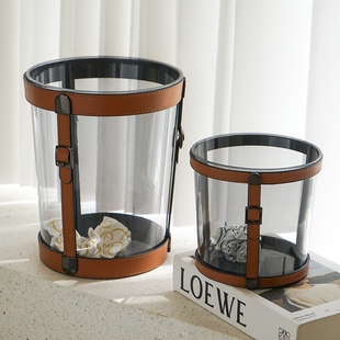 垃圾桶家用客厅 垃圾桶高颜值 卧室轻奢桌面收纳垃圾桶无盖大高档