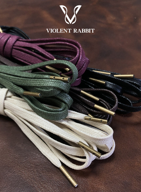 5mm铜头油蜡鞋带扁平形打蜡扁鞋带绳金属头工装靴军绿耐用纯棉男