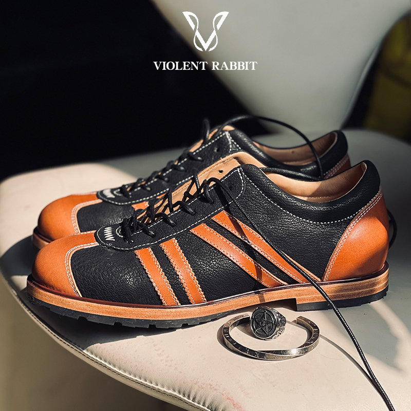 缩纹鹿皮！夏上新！复古保龄球鞋