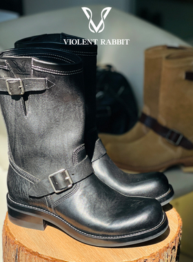 VR兔爷10英寸工程师靴固特异EngineerBoot摩托机车靴带扣男工装靴