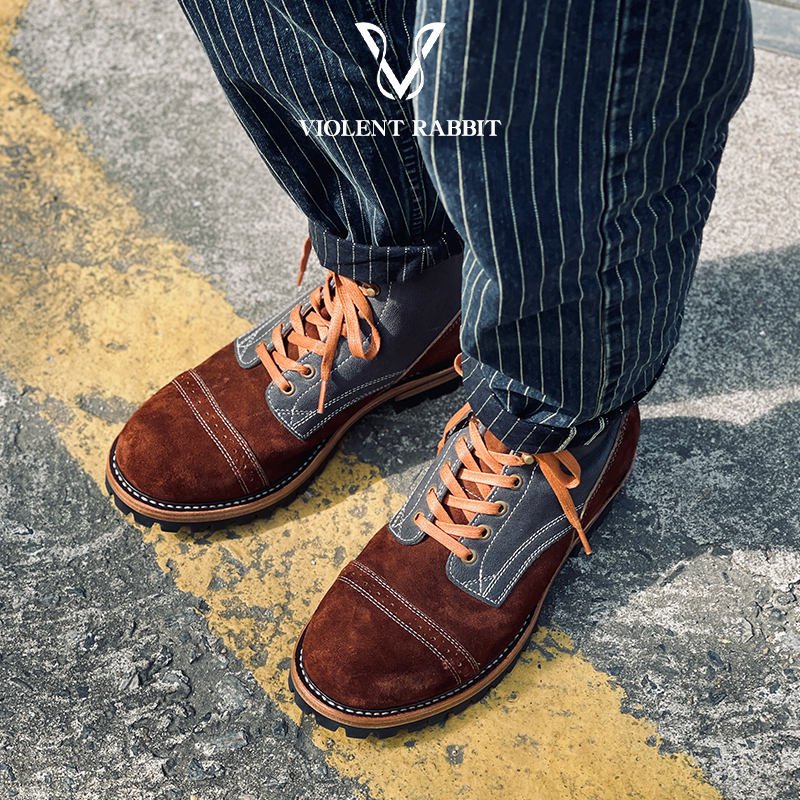 手工固特异伐木靴阿美咔叽工装靴