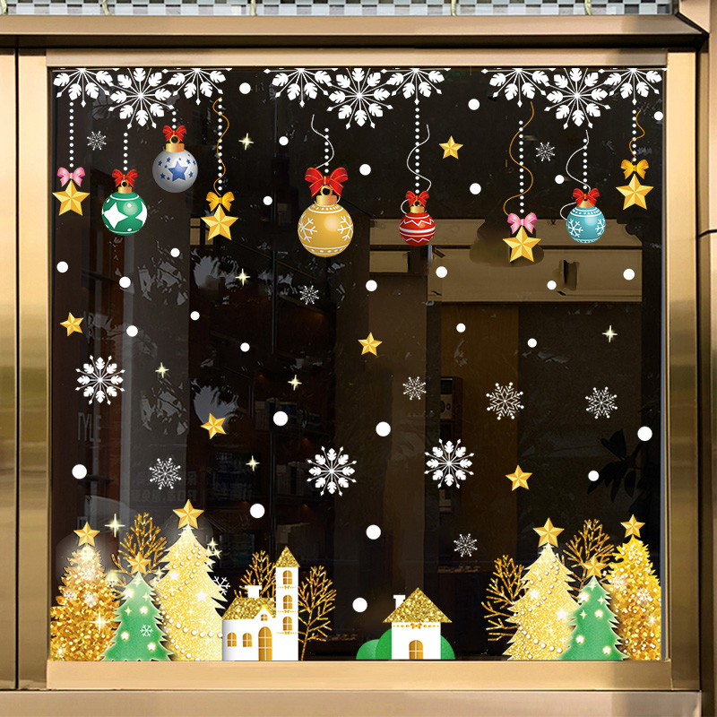 圣诞节装饰静电橱窗贴玻璃门贴纸