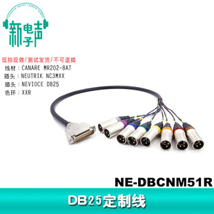 DB25 8通道输入输出 XLR平衡线AES 模拟辫子线 进口配置