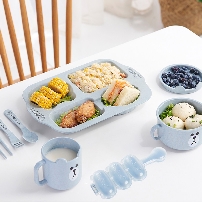 儿童餐盘分格幼儿园餐盘可爱卡通宝宝防摔家用餐具套装早餐盘子在类目 餐饮具, 餐具, 盘中 - 来自Buy2taobao.com提供专业的淘宝代购服务
