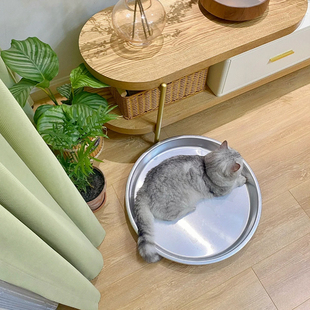 铝盆猫窝宠物冰窝猫咪铝盘夏天降温解暑神器睡觉用猫咪凉垫凉窝
