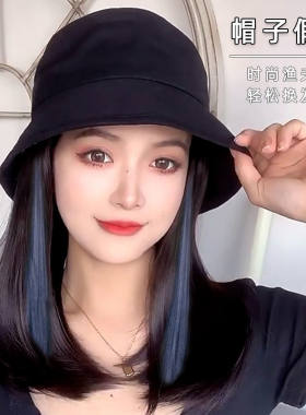 假发帽子女夏天韩版潮光头渔夫帽