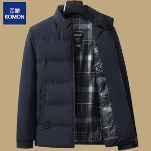 冬季 冬天休闲加厚棉袄中老年爸爸装 外套羽绒棉服 棉衣男士 罗蒙短款