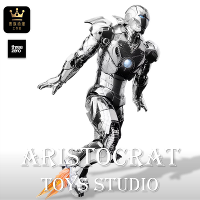 Threezero 17.5cm 漫威钢铁侠 DLX MK2 电镀版 3Z09240C0