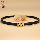 腰带女真皮牛皮黑色2026新款 带 外套牛仔裤 细皮带装 饰配毛衣裙西装