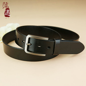 男士 带 皮带真皮头层纯牛皮休闲百搭针扣黑色腰带青中年商务牛仔裤