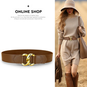 腰封女真皮牛皮美拉德风复古百搭装 饰宽腰带配连衣裙毛衣收腰皮带