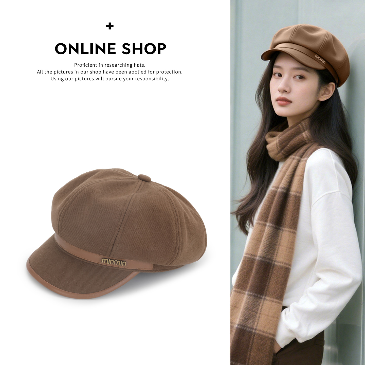 瘦脸神器！气质秋冬贝雷帽八角帽