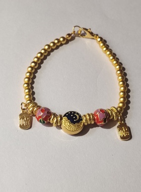 2025新款爆款原创日夜如梭时来运转古法金手链女款手串高级感轻奢