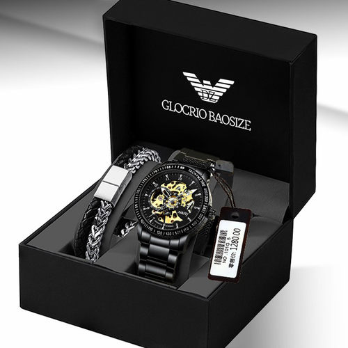 全进口镂空纯机械表男士