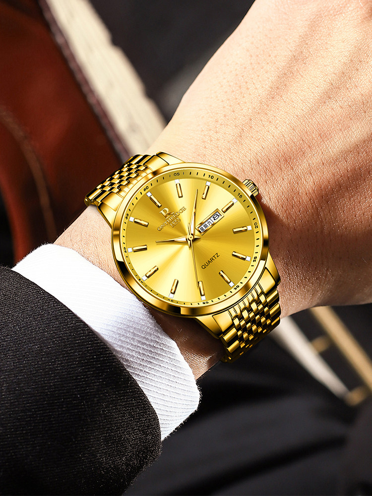 金表男士手表瑞士进口机械表2024新款防水男款全自动石英表高级感