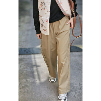 画子行山水《怀恋》原创高品质日本天日干棉松紧阔腿好裤长裤个性