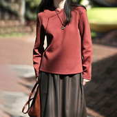 画子行山水 温茂 原创针织上衣加绒艺保暖舒适柔软二色旗袍