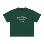 情侣圆领T恤嘻哈休闲 手绘字母印花短袖 ComCleaned 2025年新款