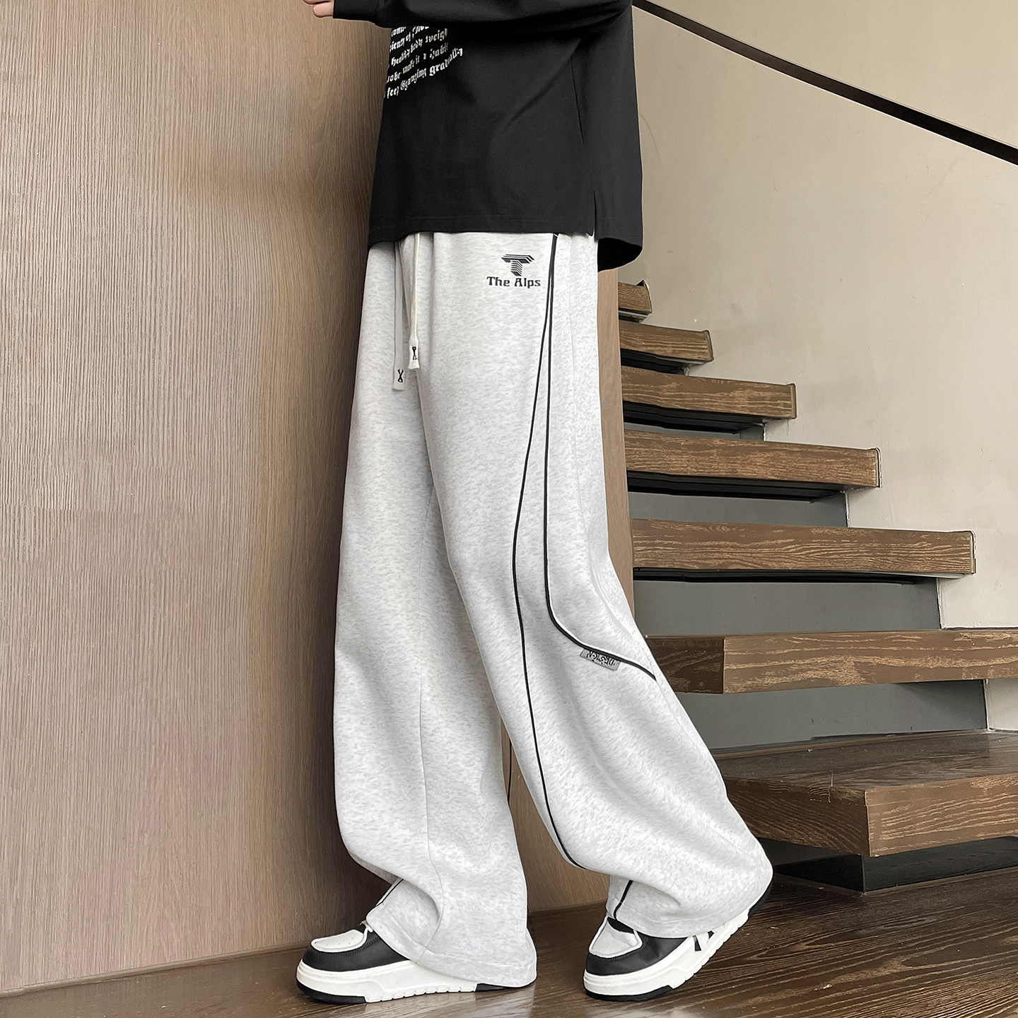 春季宽松休闲长裤12男孩13初中学生14青少年15岁大童直筒运动卫裤