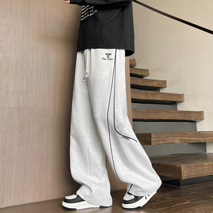 春季宽松休闲长裤12男孩13初中学生14青少年15岁大童直筒运动卫裤