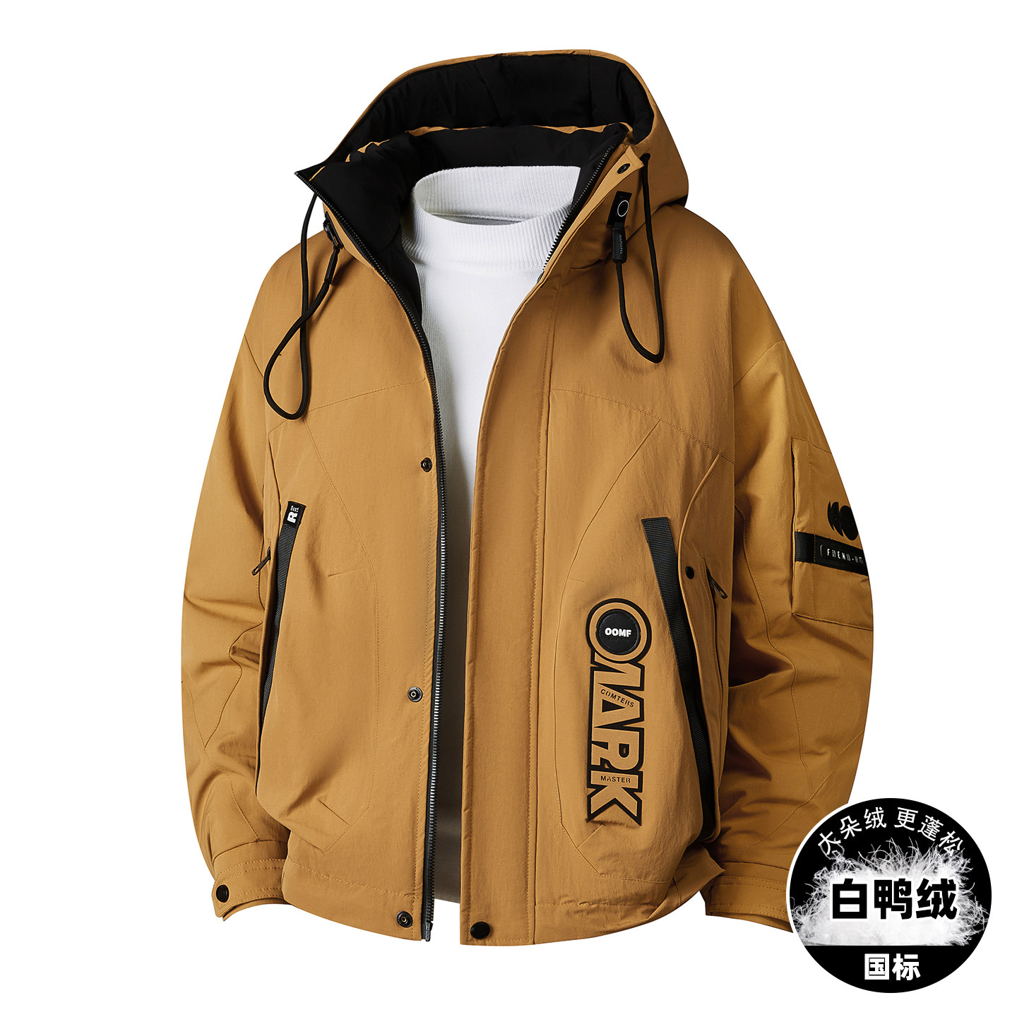 青少年潮流加厚防寒外套男孩13初中学生14岁大童16冬季帅气羽绒服