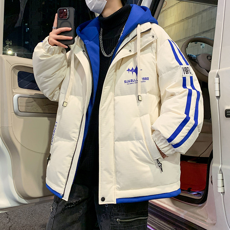 冬季13青少年潮流帅气羽绒服男孩12初高中学生15岁大童白鸭绒外套