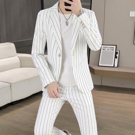 春季休闲西装外套12男孩13初中学生15岁青少年主持人礼服西服套装