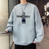 春季 潮流卫衣男孩12大童13宽松14青少年15岁初中高中学生长袖 T恤