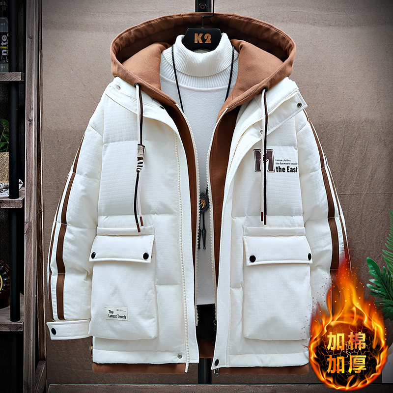 冬季潮流宽松羽绒棉服男孩14棉衣