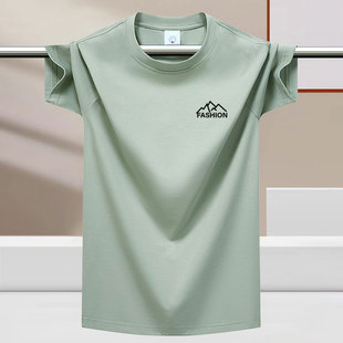 运动半袖 夏季 冰丝索罗娜棉短袖 T恤男休闲宽松上衣青少年大码 男装