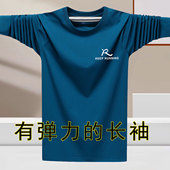 莫代尔棉长袖 t恤男宽松休闲上衣青少年大码 薄款 秋季 圆领T恤打底衫