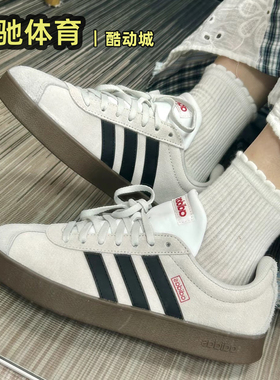 adidas VLCOURT 2.0 舒适百搭轻运动休闲低帮板鞋德训鞋女 JS3003