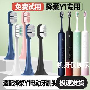 适配ZR/择柔Y1电动牙刷头Y1s成人情侣替换头精选刷毛真空包装