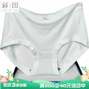 女中高腰1A328纯色莫代尔包臀小平脚抗菌24新款 彩田内裤 秋石墨烯