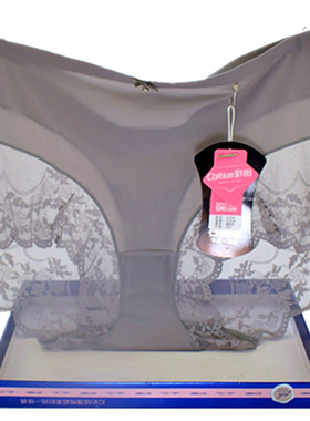 彩田内裤女士高腰大码速干纯色超薄青年性感无痕透气蕾丝边31539