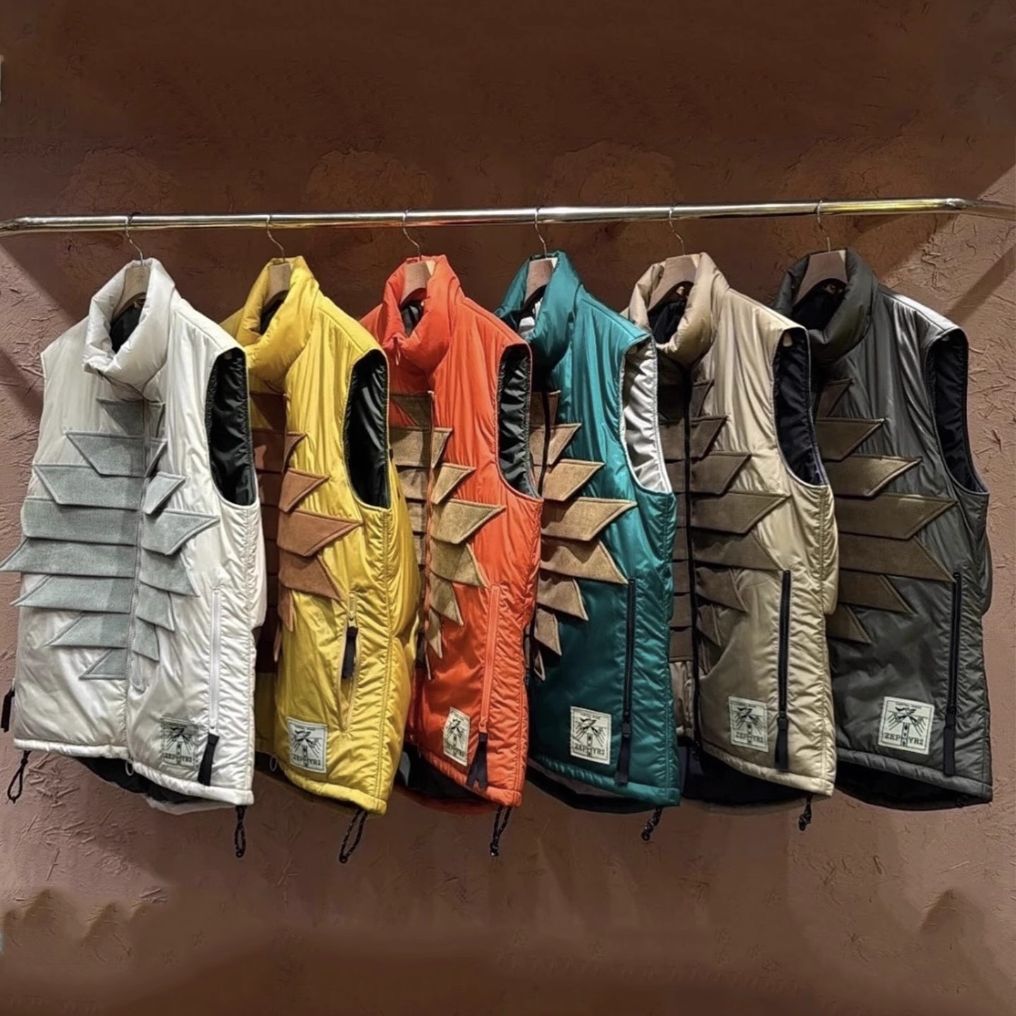 保暖纯棉拼接半高领马甲