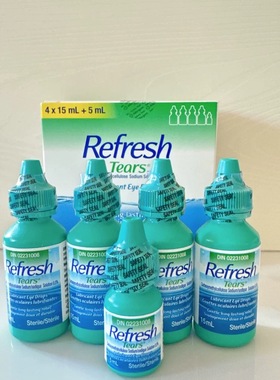 现货 加拿大Refresh Tears人造眼泪滴眼液 5ml迷你装 15ml便携装