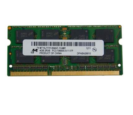 镁光Micron 4GB 2Rx8 PC3-10600S-9-11-FP DDR3 1333笔记本内存条