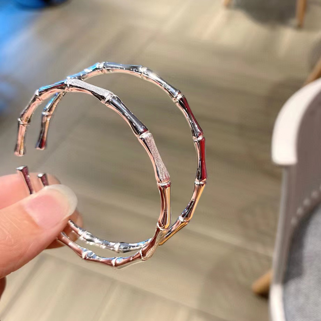 足银999.9竹节纯银手镯